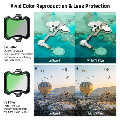 NEEWER Filter-Set für DJI Avata 2 – 6-teilig (ND8/16/32/64, CPL, UV) | Mehr Kontrolle & brillante Farben